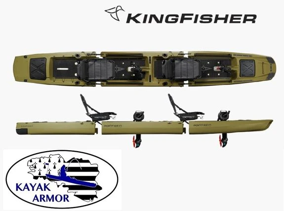 KINGFISHER Kayak De Pêche Modulable à Pédales 2 Places 5 KINGFISHER Kayak De Pêche Modulable à Pédales 2 Places – Image 3