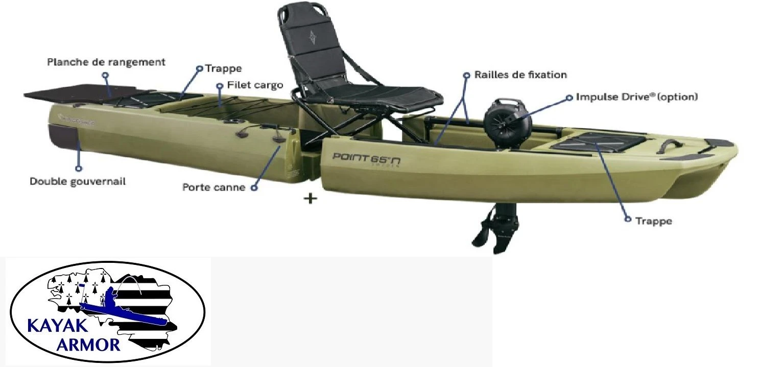 KINGFISHER Kayak De Pêche Modulable à Pédales 1 Place Homologable Mer 4 KINGFISHER Kayak De Pêche Modulable à Pédales 1 Place Homologable Mer – Image 2